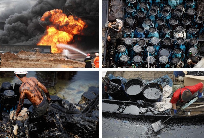 交通部海事局紧急调运微普产品参与大连7·16海面溢油污染治理